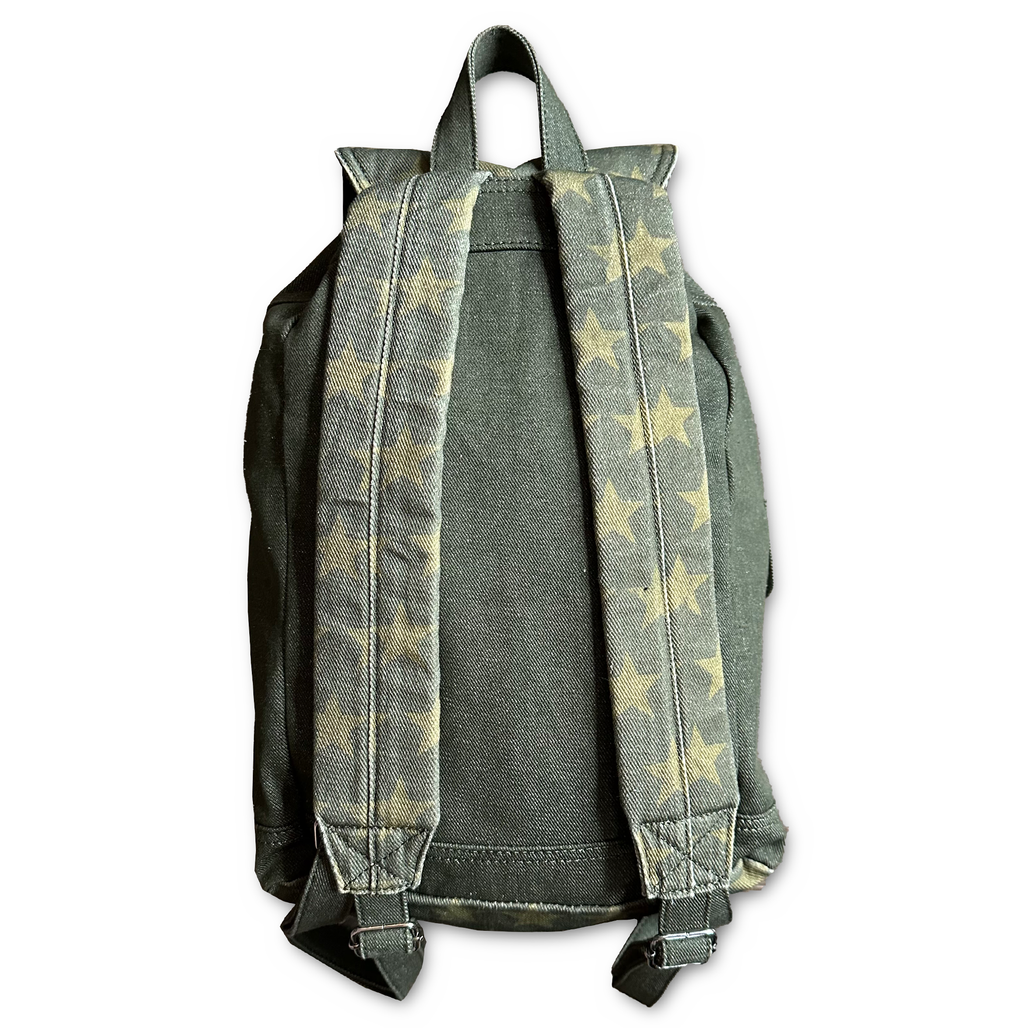 Army Green Denim Rucksack
