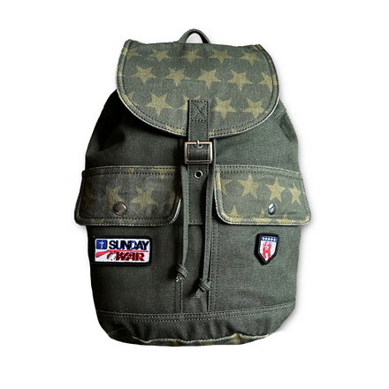 Army Green Denim Rucksack