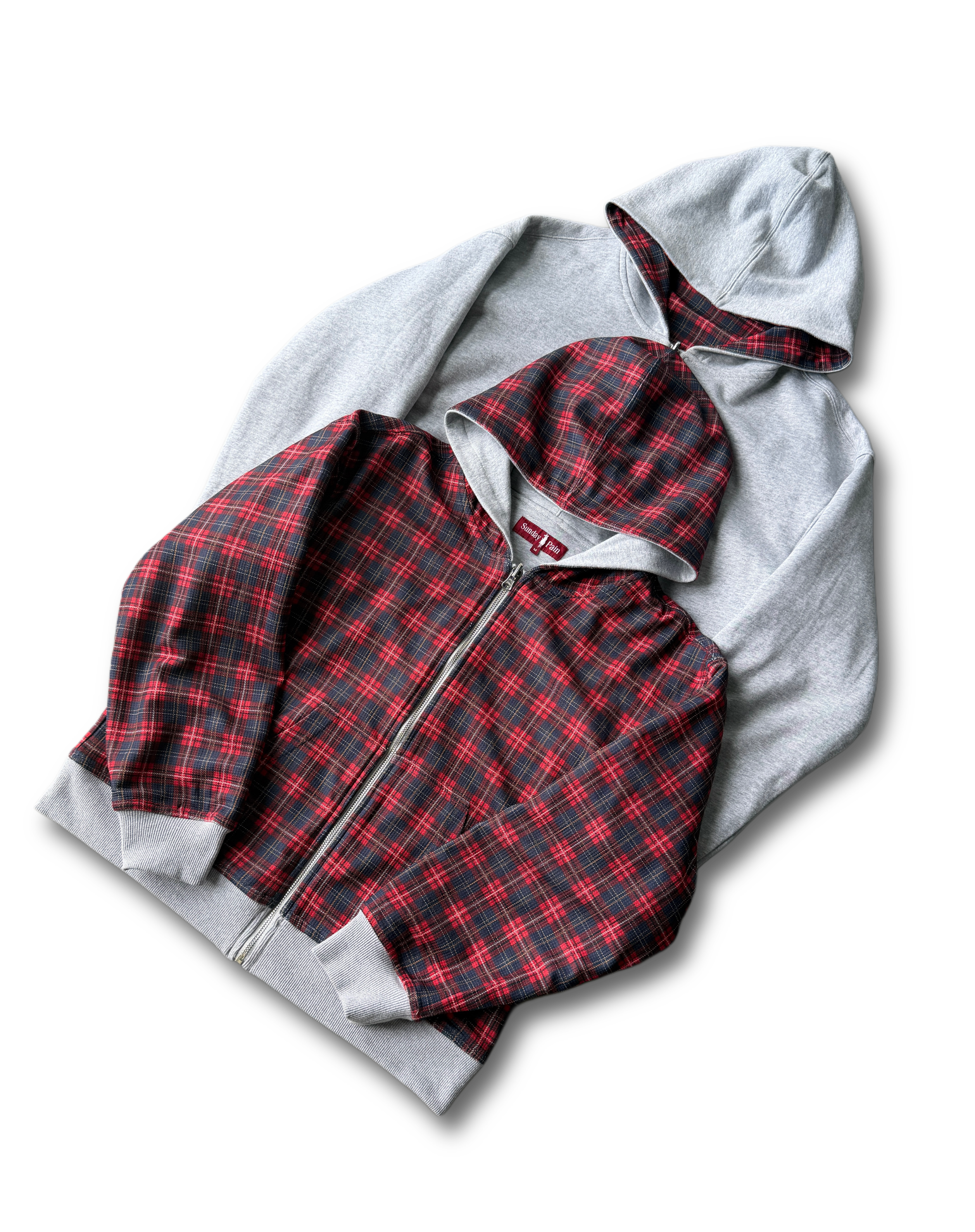 Plaided Reverse Hoodie