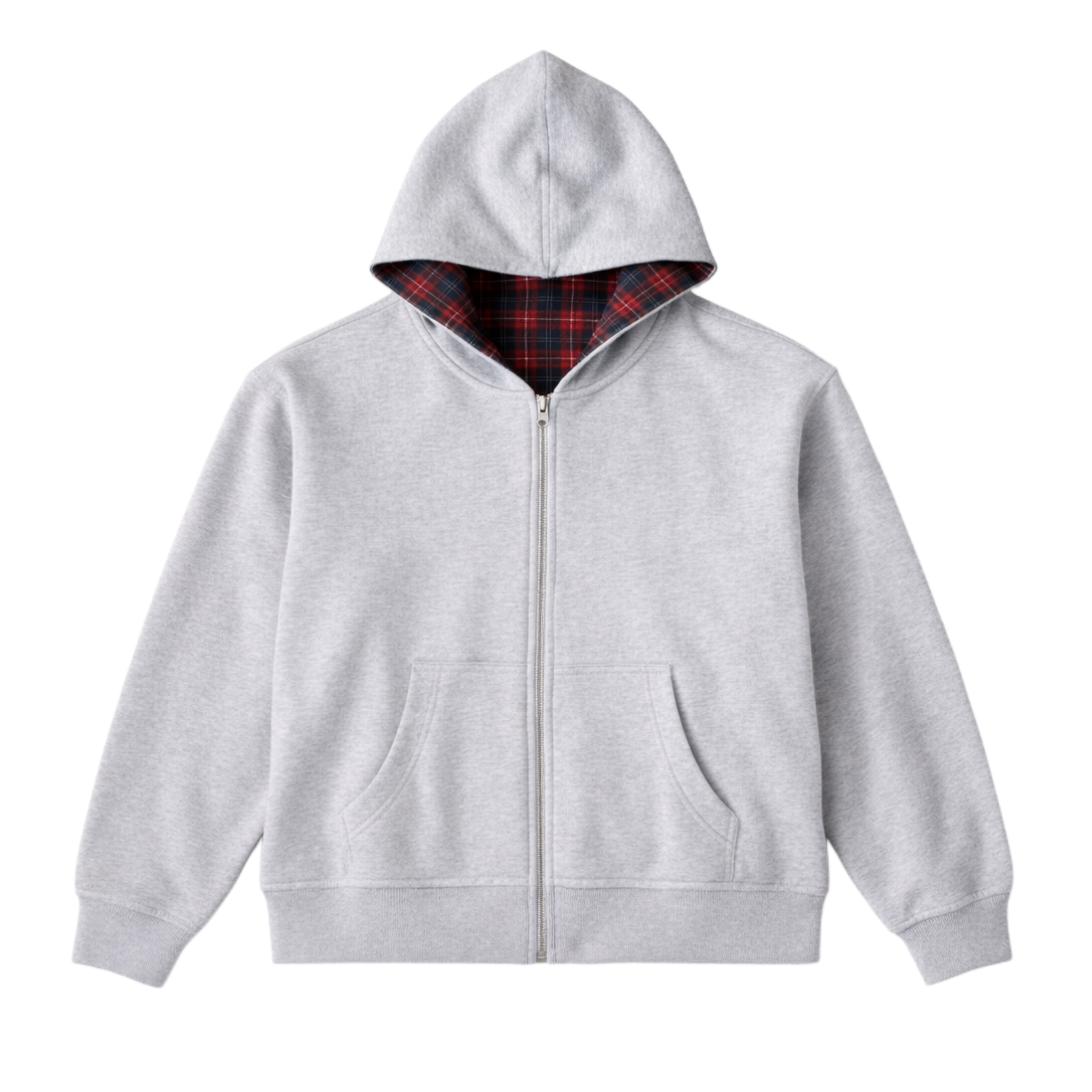 Plaided Reverse Hoodie