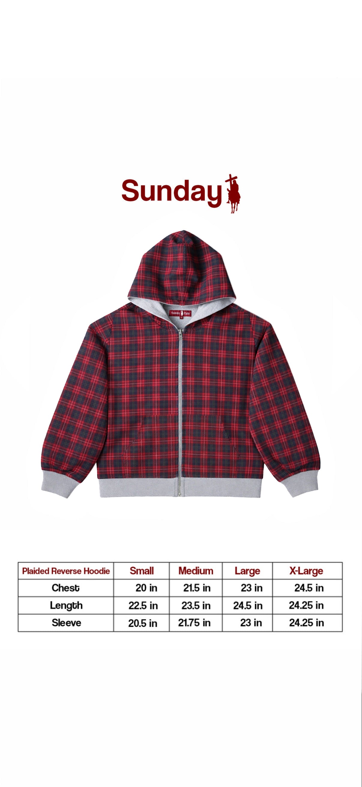 Plaided Reverse Hoodie